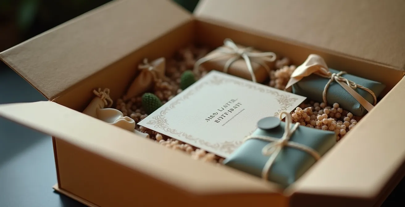 Packaging durable personnalisée avec détails élégants et surprises à l'intérieur pour un unboxing mémorable
